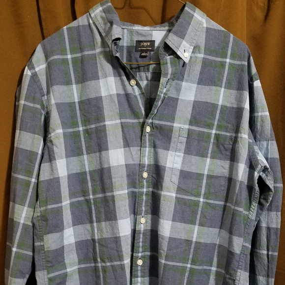 J Crew Mens Large Button Up Shirt Jcrew